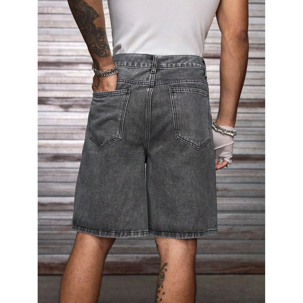 Jorts Denim Shorts Mens Shorts Loose Street Style Spring Summer New Casual Non Stretch Comfortable Urban Wear
