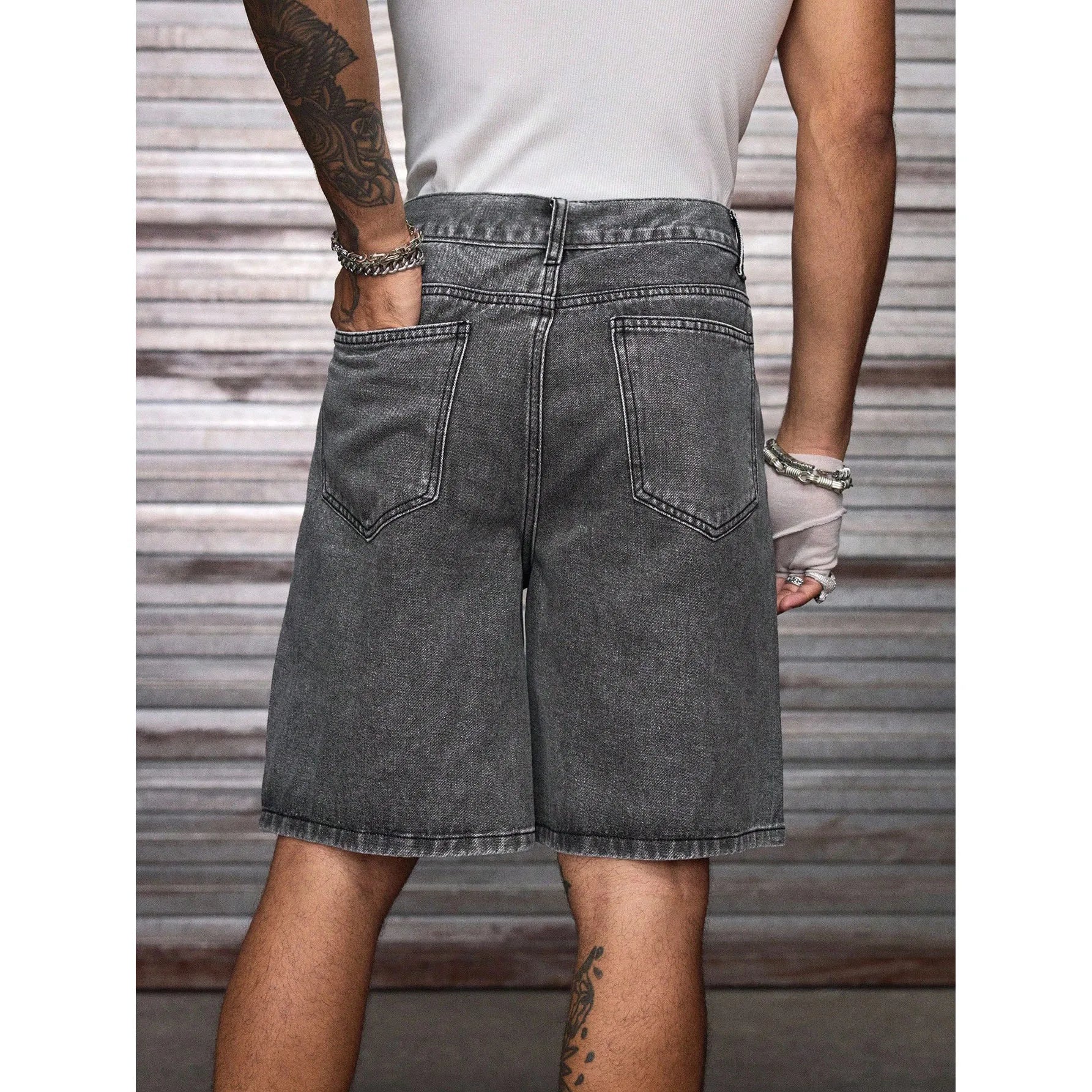 Jorts Denim Shorts Mens Shorts Loose Street Style Spring Summer New Casual Non Stretch Comfortable Urban Wear