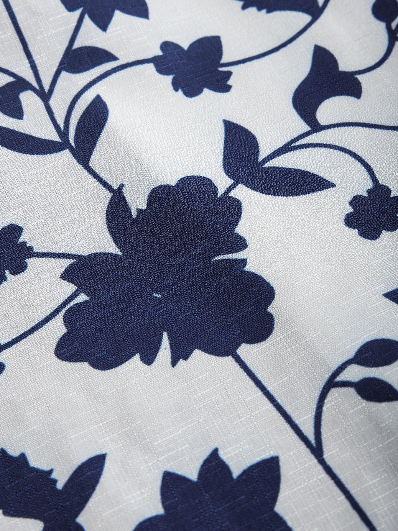 Men's Blue & White Porcelain Floral Set 2 Piece Cuban Collar Shirt & Drawstring Shorts Casual Outfit