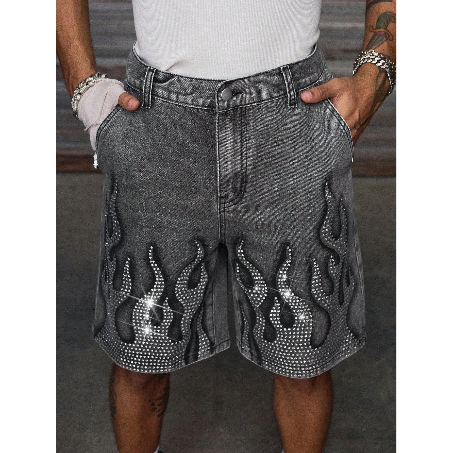 Jorts Denim Shorts Mens Shorts Loose Street Style Spring Summer New Casual Non Stretch Comfortable Urban Wear